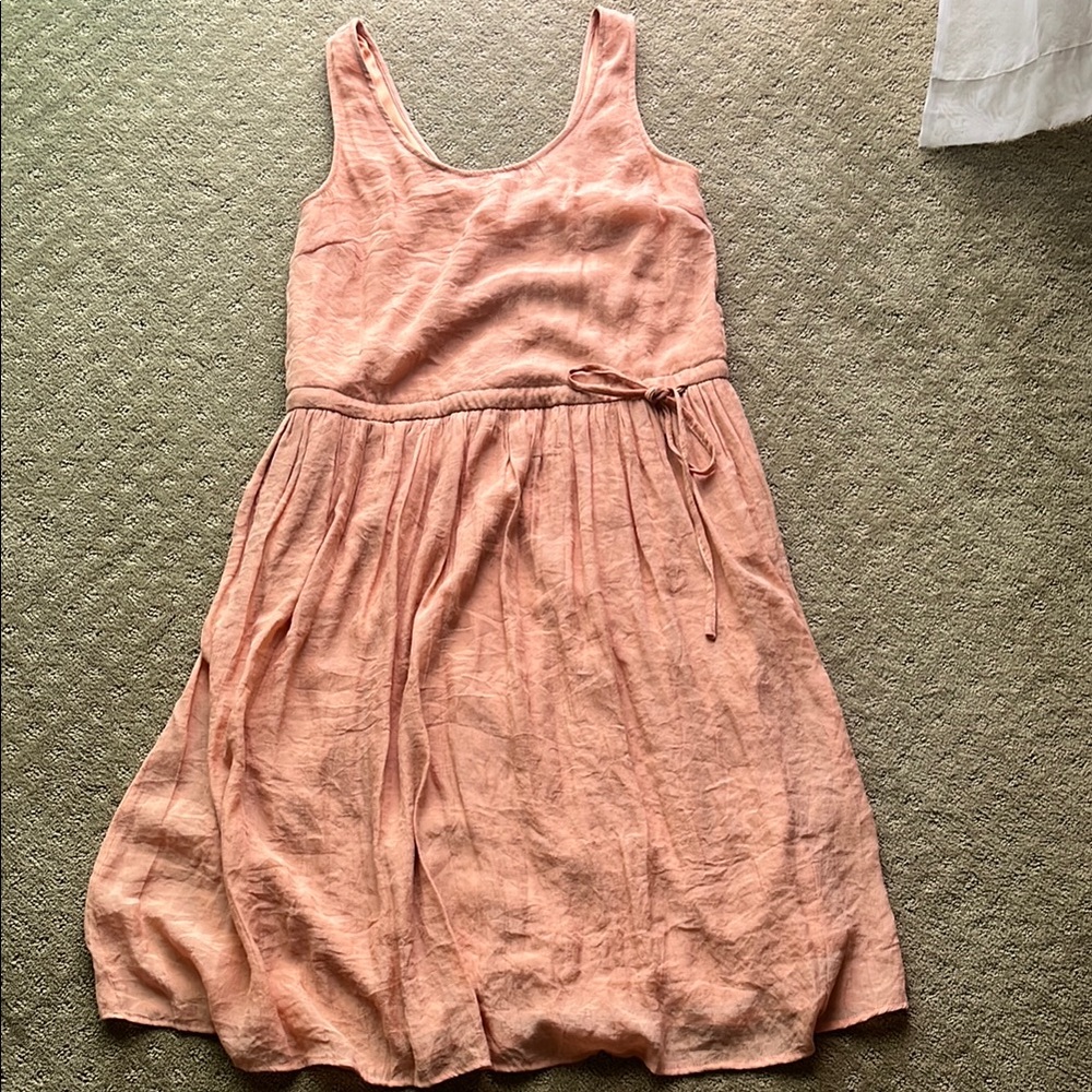 Love stitch Peach midi tank dress, small